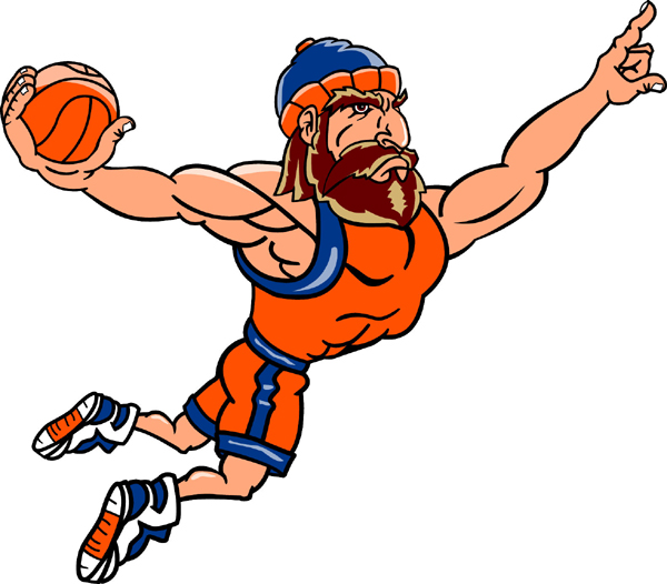Lumberjack basketball team mascot color vinyl sports sticker. Personalize on line. Lumberjack Basketball